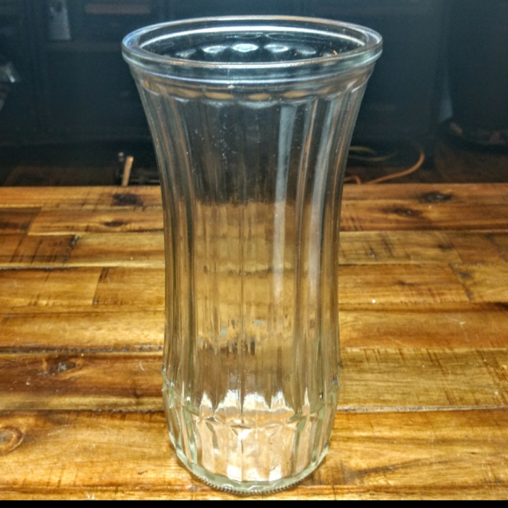 Hoosier Clear Glass Vase